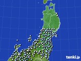 東北地方のアメダス実況(降水量)(2018年01月17日)