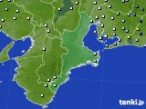 三重県のアメダス実況(降水量)(2018年01月17日)