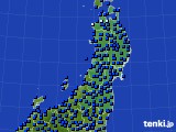 2018年01月17日の東北地方のアメダス(日照時間)