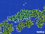 中国地方のアメダス実況(日照時間)(2018年01月17日)