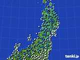 東北地方のアメダス実況(気温)(2018年01月17日)