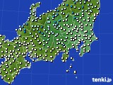 関東・甲信地方のアメダス実況(気温)(2018年01月18日)