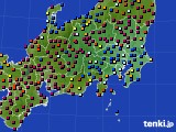 関東・甲信地方のアメダス実況(日照時間)(2018年01月19日)