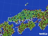 2018年01月19日の中国地方のアメダス(日照時間)