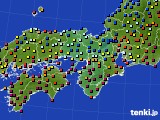 近畿地方のアメダス実況(日照時間)(2018年01月21日)