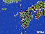 九州地方のアメダス実況(日照時間)(2018年01月21日)