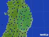 岩手県のアメダス実況(日照時間)(2018年01月21日)
