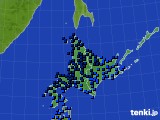 北海道地方のアメダス実況(気温)(2018年01月21日)