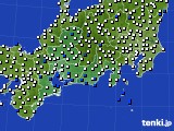 東海地方のアメダス実況(風向・風速)(2018年01月21日)