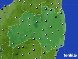 福島県のアメダス実況(風向・風速)(2018年01月21日)