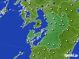 熊本県のアメダス実況(風向・風速)(2018年01月21日)