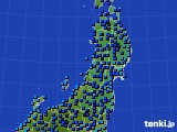 東北地方のアメダス実況(気温)(2018年01月22日)