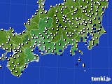 東海地方のアメダス実況(風向・風速)(2018年01月22日)