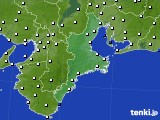 三重県のアメダス実況(風向・風速)(2018年01月22日)