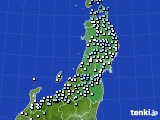 東北地方のアメダス実況(降水量)(2018年01月23日)