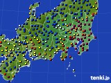 関東・甲信地方のアメダス実況(日照時間)(2018年01月23日)