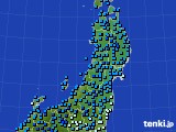 東北地方のアメダス実況(気温)(2018年01月23日)