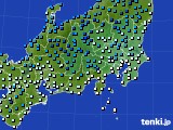 関東・甲信地方のアメダス実況(気温)(2018年01月23日)