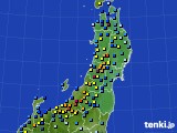 東北地方のアメダス実況(積雪深)(2018年01月24日)