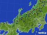 北陸地方のアメダス実況(積雪深)(2018年01月24日)