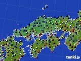2018年01月24日の中国地方のアメダス(日照時間)