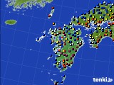 九州地方のアメダス実況(日照時間)(2018年01月24日)