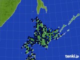 北海道地方のアメダス実況(気温)(2018年01月24日)