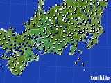 東海地方のアメダス実況(風向・風速)(2018年01月24日)