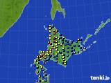 北海道地方のアメダス実況(積雪深)(2018年01月26日)