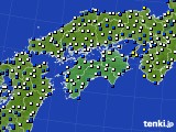 四国地方のアメダス実況(風向・風速)(2018年01月26日)