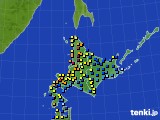 北海道地方のアメダス実況(積雪深)(2018年01月27日)