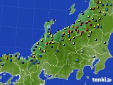 北陸地方のアメダス実況(積雪深)(2018年01月27日)