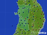 秋田県のアメダス実況(日照時間)(2018年01月27日)