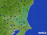 茨城県のアメダス実況(風向・風速)(2018年01月27日)