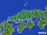 2018年01月28日の中国地方のアメダス(気温)