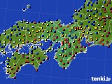 近畿地方のアメダス実況(日照時間)(2018年01月29日)