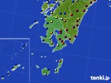 鹿児島県のアメダス実況(日照時間)(2018年01月29日)