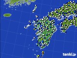 2018年01月29日の九州地方のアメダス(風向・風速)