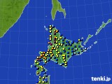 2018年01月30日の北海道地方のアメダス(積雪深)