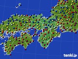 近畿地方のアメダス実況(日照時間)(2018年01月30日)