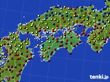 四国地方のアメダス実況(日照時間)(2018年01月30日)