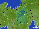 滋賀県のアメダス実況(日照時間)(2018年01月30日)