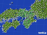 2018年01月30日の近畿地方のアメダス(風向・風速)