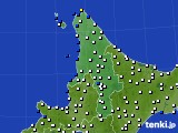 2018年01月30日の道北のアメダス(風向・風速)