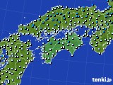 四国地方のアメダス実況(気温)(2018年01月31日)