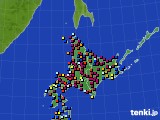 2018年02月01日の北海道地方のアメダス(日照時間)