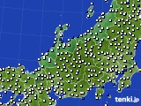 北陸地方のアメダス実況(風向・風速)(2018年02月01日)