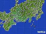 東海地方のアメダス実況(風向・風速)(2018年02月01日)