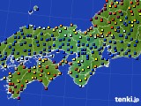 近畿地方のアメダス実況(日照時間)(2018年02月02日)