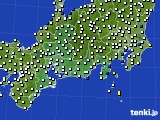 2018年02月02日の東海地方のアメダス(風向・風速)